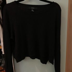 Forever 21 Black Crop Sweater